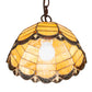 Meyda Lighting Elan 9" Mahogany Bronze Pendant Light With Amber & Brown Shade Glass