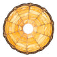 Meyda Lighting Elan 9" Mahogany Bronze Pendant Light With Amber & Brown Shade Glass