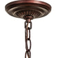Meyda Lighting Elan 9" Mahogany Bronze Pendant Light With Amber & Brown Shade Glass