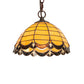 Meyda Lighting Elan 9" Mahogany Bronze Pendant Light With Amber & Brown Shade Glass