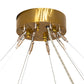 Meyda Lighting Eldorado 40" 16-Light Transparent Gold Pendant Light With Gold Shade
