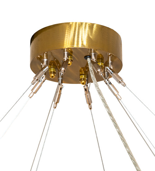 Meyda Lighting Eldorado 40" 16-Light Transparent Gold Pendant Light With Gold Shade