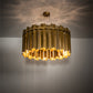 Meyda Lighting Eldorado 40" 16-Light Transparent Gold Pendant Light With Gold Shade