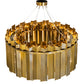 Meyda Lighting Eldorado 40" 16-Light Transparent Gold Pendant Light With Gold Shade