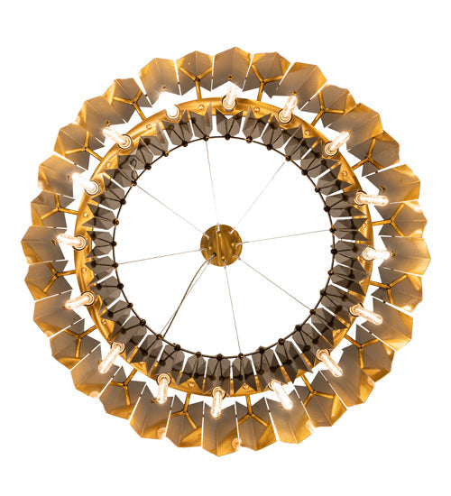 Meyda Lighting Eldorado 40" 16-Light Transparent Gold Pendant Light With Gold Shade