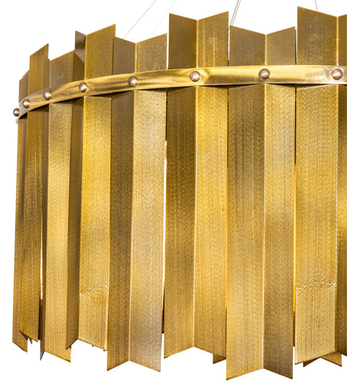 Meyda Lighting Eldorado 40" 16-Light Transparent Gold Pendant Light With Gold Shade