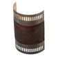 Meyda Lighting Elements 8" 2-Light Nickel & Acid Burnt Copper Wall Sconce