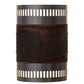 Meyda Lighting Elements 8" 2-Light Nickel & Acid Burnt Copper Wall Sconce