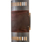 Meyda Lighting Elements 8" 2-Light Nickel & Acid Burnt Copper Wall Sconce