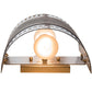 Meyda Lighting Elements 8" 2-Light Nickel & Acid Burnt Copper Wall Sconce