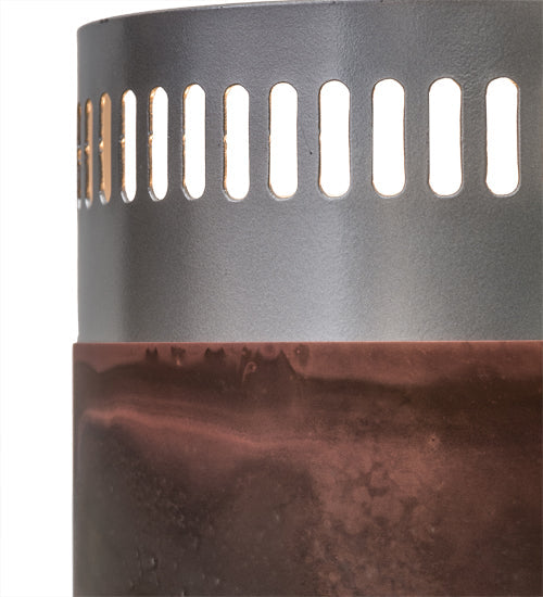 Meyda Lighting Elements 8" 2-Light Nickel & Acid Burnt Copper Wall Sconce