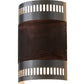 Meyda Lighting Elements 8" 2-Light Nickel & Acid Burnt Copper Wall Sconce