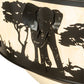 Meyda Lighting Elephant 54" 12-Light Timeless Bronze Inverted Pendant Light With Beige Sahara Taupe Idalight Shade