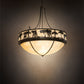 Meyda Lighting Elephant 54" 12-Light Timeless Bronze Inverted Pendant Light With Beige Sahara Taupe Idalight Shade