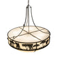 Meyda Lighting Elephant 54" 12-Light Timeless Bronze Inverted Pendant Light With Beige Sahara Taupe Idalight Shade