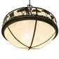 Meyda Lighting Elephant 54" 12-Light Timeless Bronze Inverted Pendant Light With Beige Sahara Taupe Idalight Shade