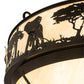Meyda Lighting Elephant 54" 12-Light Timeless Bronze Inverted Pendant Light With Beige Sahara Taupe Idalight Shade
