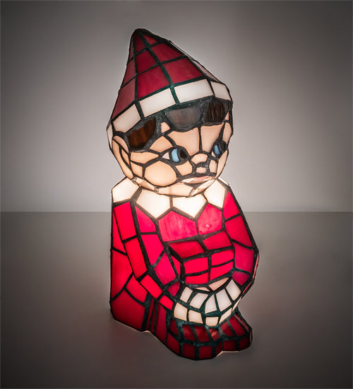 Meyda Lighting Elf 10" Accent Table Lamp With Multi-Colored Shade Glass