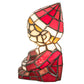 Meyda Lighting Elf 240398 7" Accent Table Lamp With Red & White Shade Glass