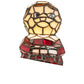 Meyda Lighting Elf 240398 7" Accent Table Lamp With Red & White Shade Glass