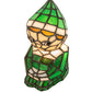 Meyda Lighting Elf 240399 7" Accent Table Lamp With Green & White Shade Glass
