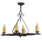 Meyda Lighting Elianna 28" 4-Light Cajun Spice Chandelier With Amber Faux Candlelight