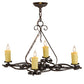 Meyda Lighting Elianna 28" 4-Light Cajun Spice Chandelier With Amber Faux Candlelight