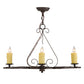 Meyda Lighting Elianna 28" 4-Light Cajun Spice Chandelier With Amber Faux Candlelight