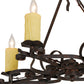 Meyda Lighting Elianna 28" 4-Light Cajun Spice Chandelier With Amber Faux Candlelight