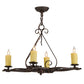 Meyda Lighting Elianna 28" 4-Light Cajun Spice Chandelier With Amber Faux Candlelight