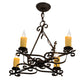 Meyda Lighting Elianna 28" 4-Light Chestnut Chandelier With Amber Faux Candlelight