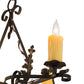 Meyda Lighting Elianna 28" 4-Light Chestnut Chandelier With Amber Faux Candlelight