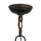 Meyda Lighting Elianna 28" 4-Light Chestnut Chandelier With Amber Faux Candlelight
