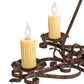 Meyda Lighting Elianna 28" 4-Light Cimarron Bronze Island Chandelier With Ivory Faux Candlelight