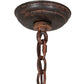 Meyda Lighting Elianna 28" 4-Light Cimarron Bronze Island Chandelier With Ivory Faux Candlelight