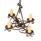 Meyda Lighting Elianna 28" 4-Light Cimarron Bronze Island Chandelier With Ivory Faux Candlelight