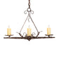 Meyda Lighting Elianna 28" 4-Light Cimarron Bronze Island Chandelier With Ivory Faux Candlelight