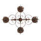 Meyda Lighting Elianna 28" 4-Light Cimarron Bronze Island Chandelier With Ivory Faux Candlelight