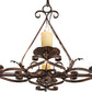 Meyda Lighting Elianna 28" 4-Light Cimarron Bronze Island Chandelier With Ivory Faux Candlelight