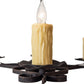 Meyda Lighting Elianna 28" 4-Light Distressed Chestnut Chandelier With Ivory Faux Candlelight