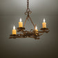 Meyda Lighting Elianna 28" 4-Light Rustic Iron Chandelier With Ivory Faux Candlelight