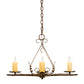 Meyda Lighting Elianna 28" 4-Light Rustic Iron Chandelier With Ivory Faux Candlelight
