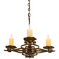 Meyda Lighting Elianna 28" 4-Light Rustic Iron Chandelier With Ivory Faux Candlelight