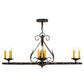 Meyda Lighting Elianna 42" 12-Light Chestnut Textured Chandelier With Amber Faux Candlelight