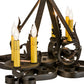 Meyda Lighting Elianna 42" 12-Light Chestnut Textured Chandelier With Amber Faux Candlelight