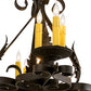 Meyda Lighting Elianna 42" 12-Light Chestnut Textured Chandelier With Amber Faux Candlelight