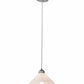 Meyda Lighting Elijah 10" Brushed Nickel Pendant Light With White Scavo Shade Glass