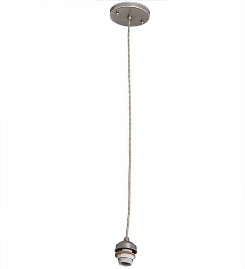 Meyda Lighting Elijah 10" Brushed Nickel Pendant Light With White Scavo Shade Glass