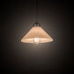 Meyda Lighting Elijah 10" Brushed Nickel Pendant Light With White Scavo Shade Glass