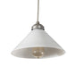 Meyda Lighting Elijah 10" Brushed Nickel Pendant Light With White Scavo Shade Glass